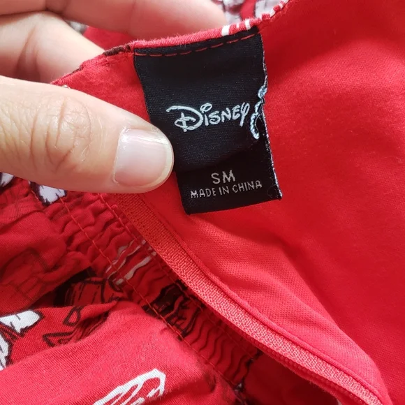 Disney Lilo And Stitch Red Mini Dress Tropical Hawaiian Keyhole Peakaboo Bodice - Picture 5 of 8